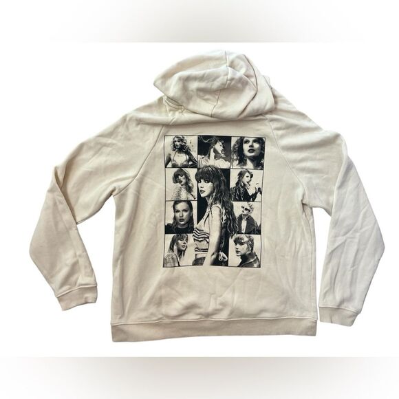 Taylor Swift Tops - TAYLOR SWIFT THE ERAS TOUR CREAM HOODIE SWEATSHIRT WOMENS LARGE